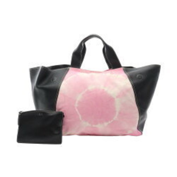 Celine Tie Dye Tote Bag Leather Pink Black - Picture 1 of 8
